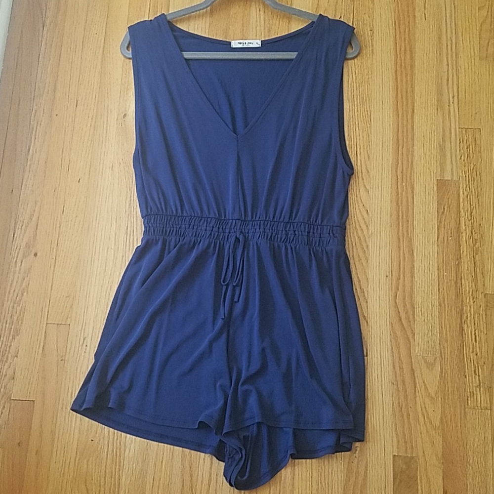 Navy Romper